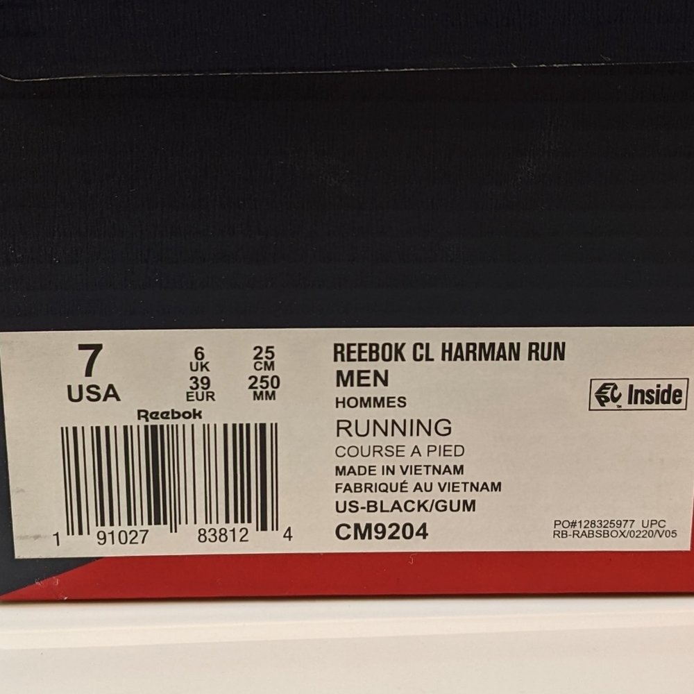 Reebok Harman Sneakers men black sz 7 new w/tag - Picture 2 of 8